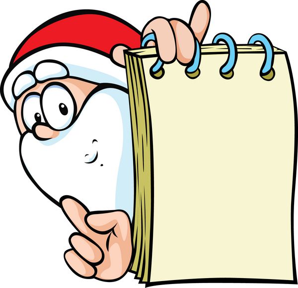 بابا نوئل با پیشنهاد ویژه - نگه داشتن بلوک کاغذی