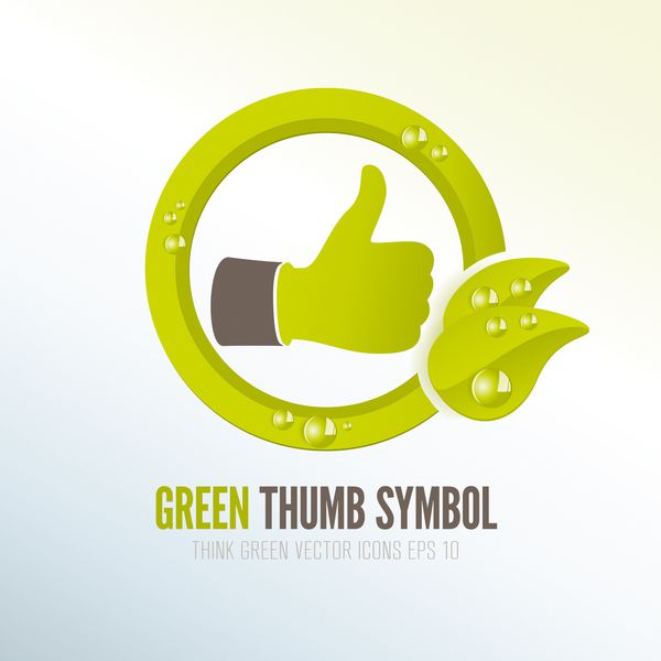نماد انگشت شست سبز برای محصولات سازگار با محیط زیست