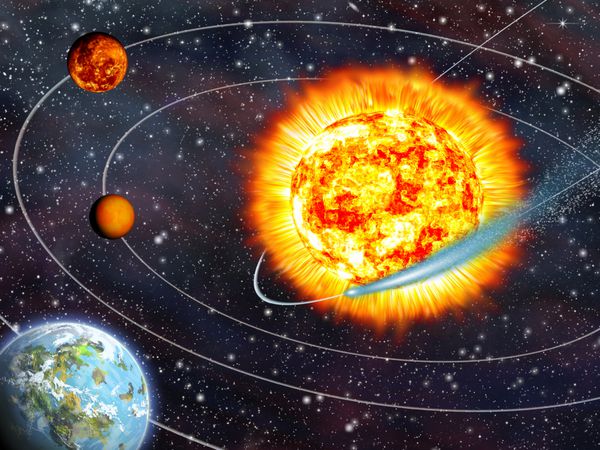 ایسون دنباله دار در حال عبور از نزدیکی خورشید است