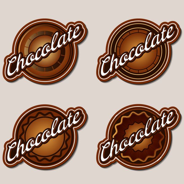 مجموعه قالب های طراحی لیبل شکلات