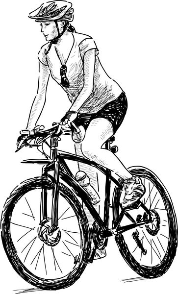 زن دوچرخه سوار