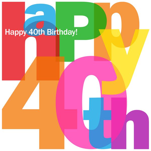 کارت تبریک تولد 40 سالگی تبریک جشن چهل مهمانی