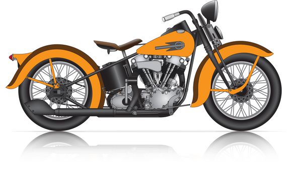 موتور سیکلت نارنجی
