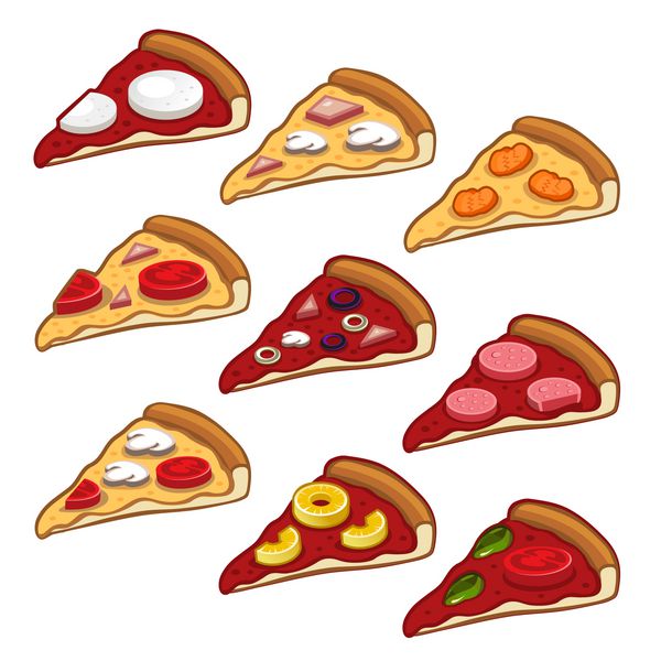 مجموعه آیکون پیتزا