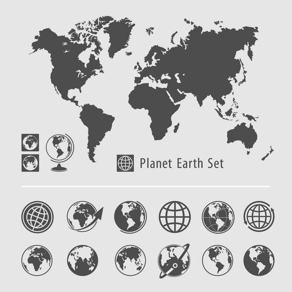 مجموعه نماد سیاره زمین