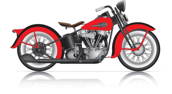 موتور سیکلت کلاسیک قرمز