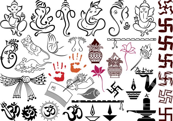 گانشا با نمادهای عروسی