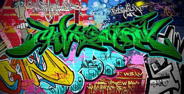 وکتور دیوار گرافیتی هنر شهری