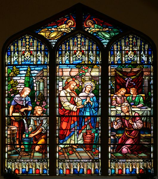 پنجره شیشه ای رنگی کلیسای اسقفی سنت پل کی وست فلوریدا ایالات متحده آمریکا