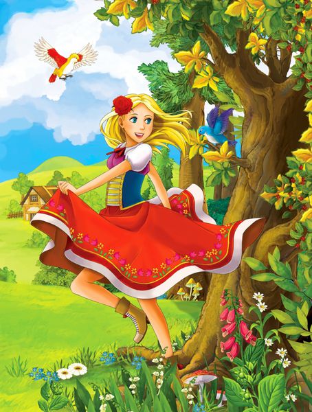 شاهزاده خانم ها - قلعه ها - شوالیه ها و پری ها - دختر زیبای مانگا - تصویر برای کودکان