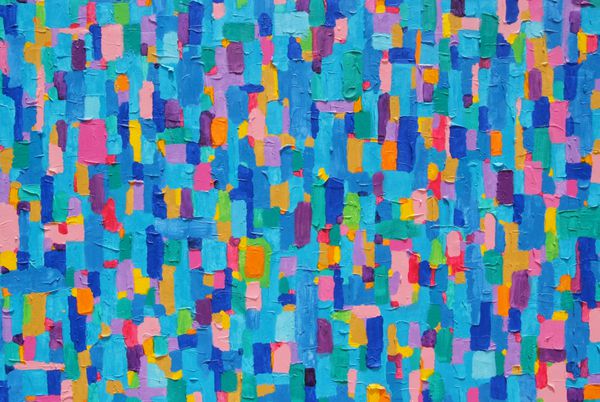 بافت سرزمین آبی 2013 پس زمینه و تصویر رنگارنگ یک نقاشی انتزاعی اصلی روی بوم
