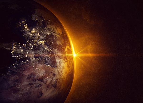 طلوع خورشید عناصر این تصویر ارائه شده توسط ناسا