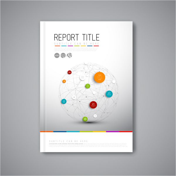 بروشور انتزاعی مدرن گزارش یا الگوی طراحی بروشور