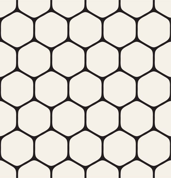 الگوی بدون درز وکتور بافت شیک مدرن تکرار شبکه هندسی داربست تک رنگ شش ضلعی ساده