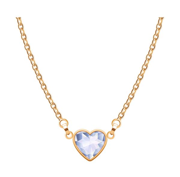 گردن زنجیر طلایی با آویز الماس قلب طراحی جواهرات