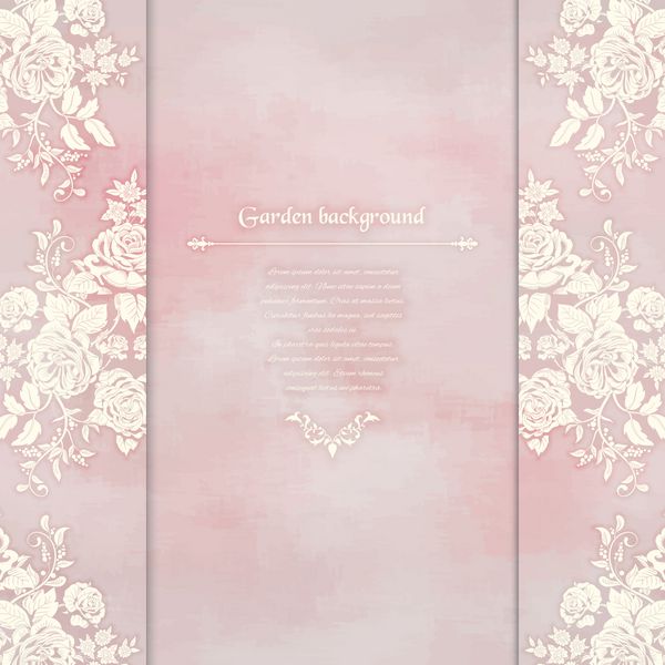کارت وکتور دسته گل های رز باغ ویکتوریا طراحی دستی روی پس زمینه آبرنگ لطفا برای متن شما
