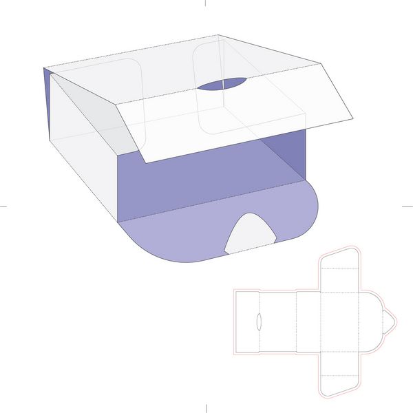 جعبه بسته بندی با الگوی خط قالب