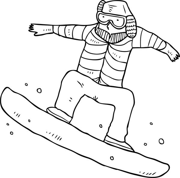اسکی کارتونی با دست