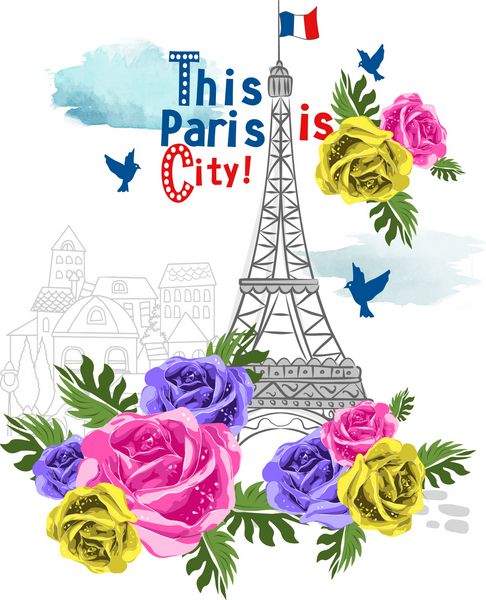 این طراحی گرافیکی به نقل از شهر پاریس است
