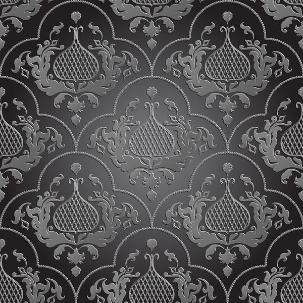 تصویر برداری بافت لوکس برای کاغذ دیواری الگوهای پارچه ای باروک الگوی گل بدون درز داماسک
