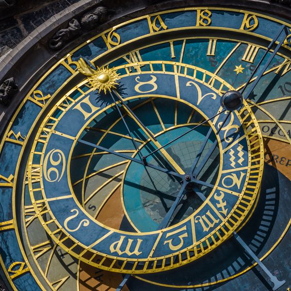 جزئیات ساعت نجومی orloj در شهر قدیمی پراگ جمهوری چک