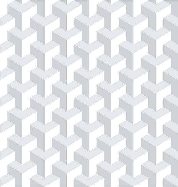 الگوی پس زمینه بدون درز هندسی سه بعدی سفید الگوی وکتور