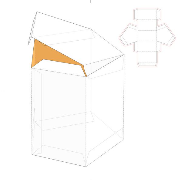 جعبه لوله خرده فروشی پنج ضلعی با الگوی خط قالب