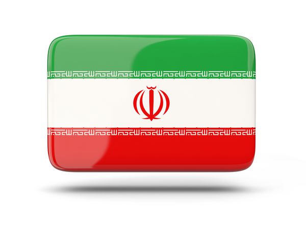 نماد مربع با سایه و پرچم ایران