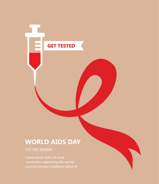 روز جهانی ایدز مفهوم آزمایش شود