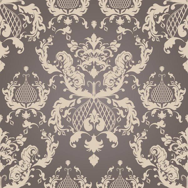 تصویر برداری بافت لوکس برای کاغذ دیواری الگوهای پارچه ای باروک الگوی گل بدون درز داماسک