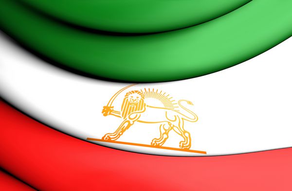پرچم سه بعدی ایران 1924 نزدیک