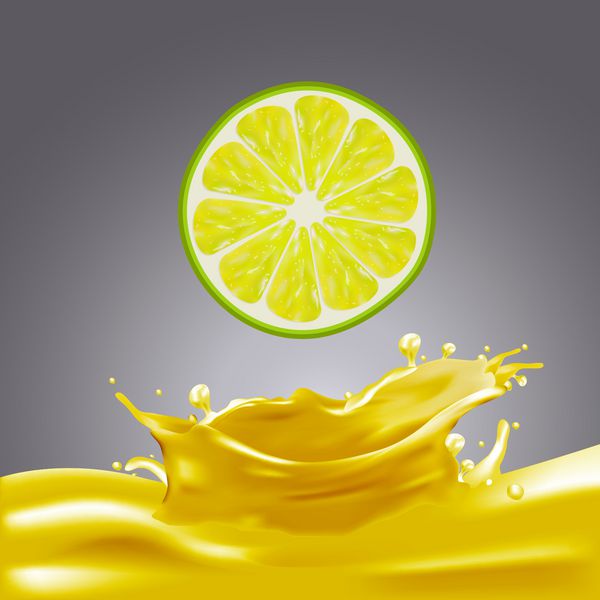 مفهوم وکتور شیر ماست پاشیدن لیمو