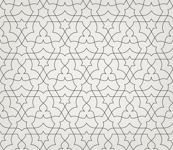 الگوی خطی بدون درز با خطوط و طومارهای نازک خط ظریف بی پایان با گره ها و حلقه ها