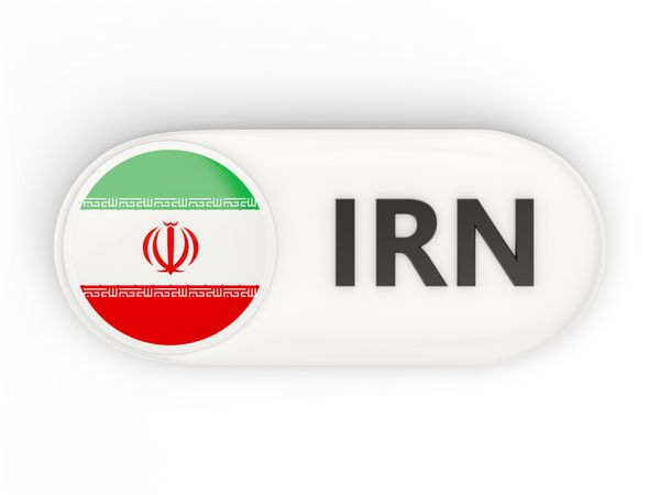 آیکون گرد با پرچم ایران و کد iso