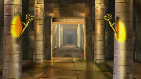 فضای داخلی معبد مصر باستان تصویر چهار