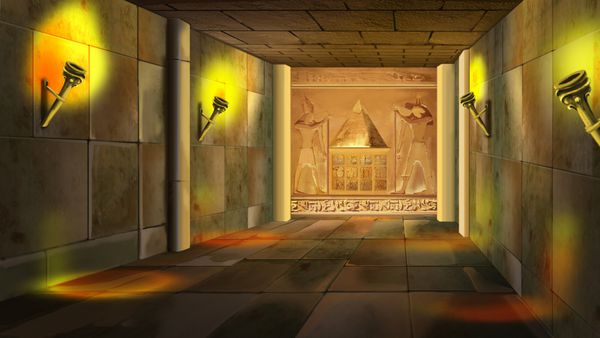 فضای داخلی معبد مصر باستان تصویر یک