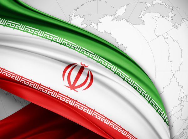 پرچم ابریشم ایران با کپی برای متن یا تصاویر و پس زمینه جهان شما