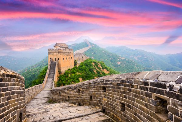 دیوار بزرگ چین در بخش جینشانلینگ