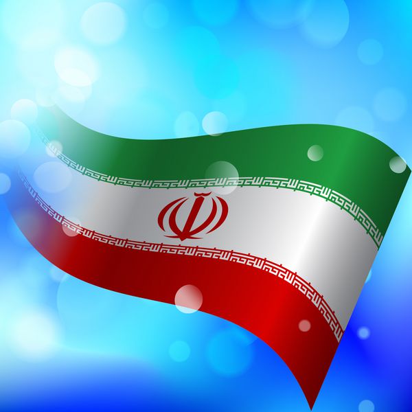 پرچم ایران در آسمان به اهتزاز در می آید بردار