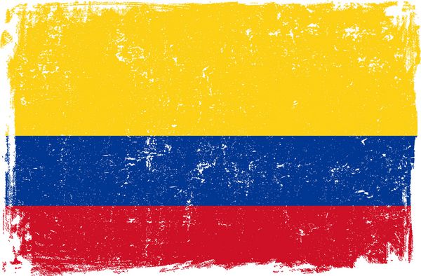 کلمبیا وکتور پرچم گرانج جدا شده در پس زمینه سفید