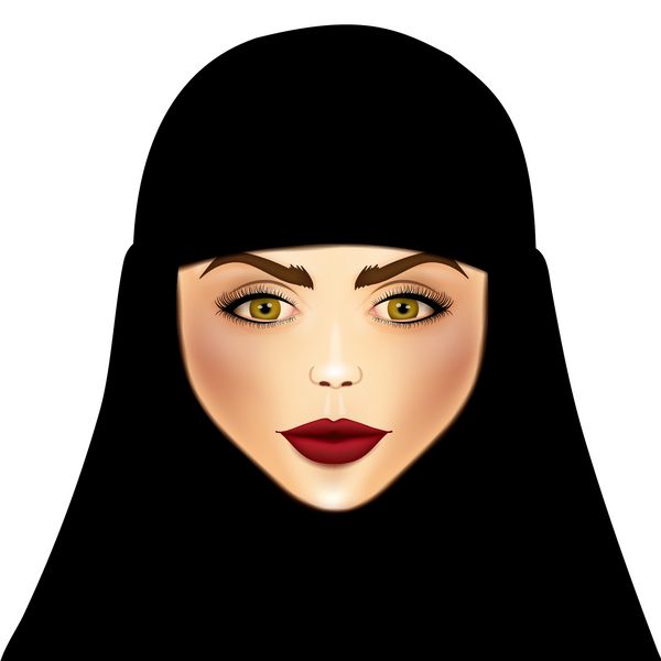 پرتره دختر زیبای مسلمان