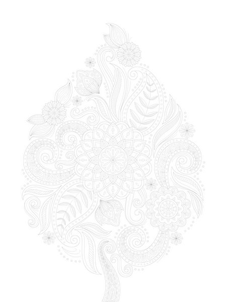 طراحی صفحه رنگ آمیزی گل grful در خطی نفیس