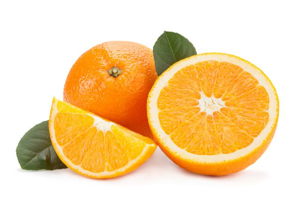 قسمت مرکبات نارنجی جدا شده روی سفید