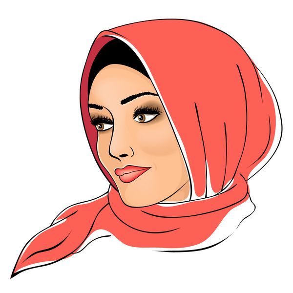 طراحی-طرح شیک زنان زیبای اسلامی با حجاب
