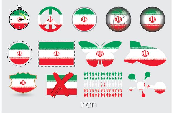 بسیاری از سبک های مختلف پرچم برای ایران