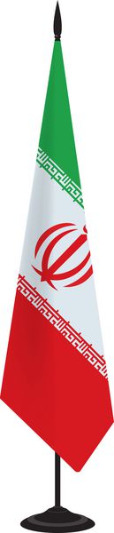 پرچم ایران روی میز پرچم وکتور