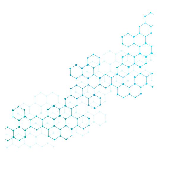 ساختار مولکول DNA و نورون ها اتم ساختاری ترکیبات ژنتیکی و شیمیایی مفهوم پزشکی علم و فناوری پس زمینه انتزاعی هندسی وکتور برای طرح شما