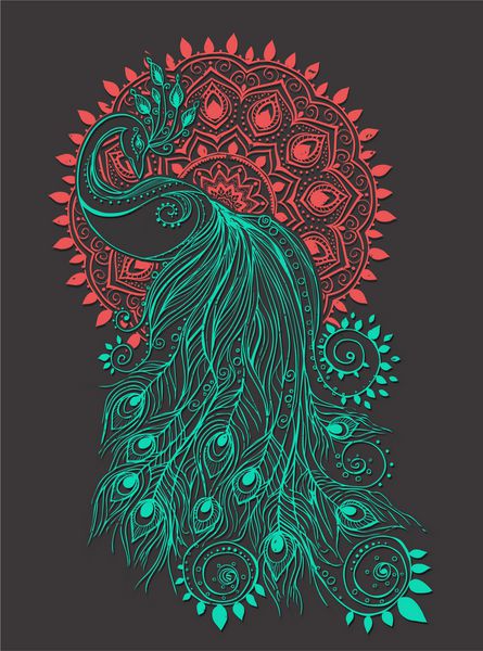 کارت مد رنگارنگ با پرنده نخودی رنگ برای طراحی پارچه لباس تی شرت کاغذ دیواری چاپ برچسب دیواری الگوی دکوراسیون نقشه دستی شیک با نخود فرنگی شرقی