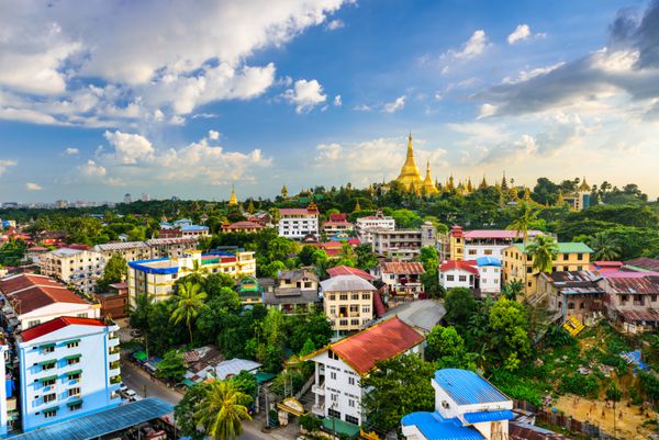 یانگون خط افق شهر میانمار
