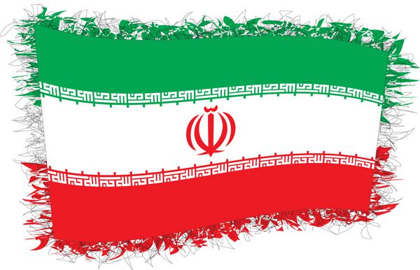 پرچم ایران رسماً جمهوری اسلامی ایران است وکتور از یک پرچم تلطیف شده لبه پشمالو